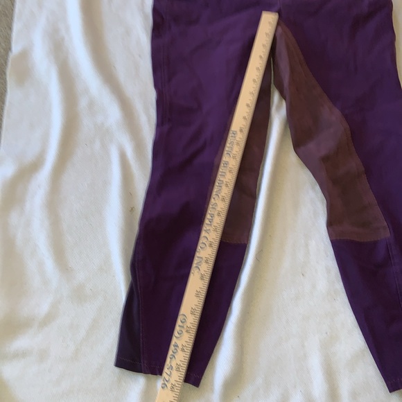 Tuscany purple full seat ultrasuede breeches dressage riding size 36 measure 32” - Picture 4 of 9